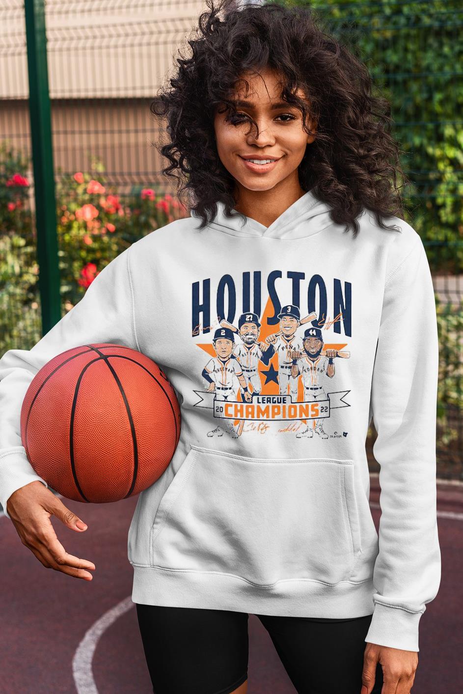 hh211 houston astros 2022 league champions caricature signatures shirt hoodie - Houston Astros 2022 League Champions Caricature Signatures Shirt