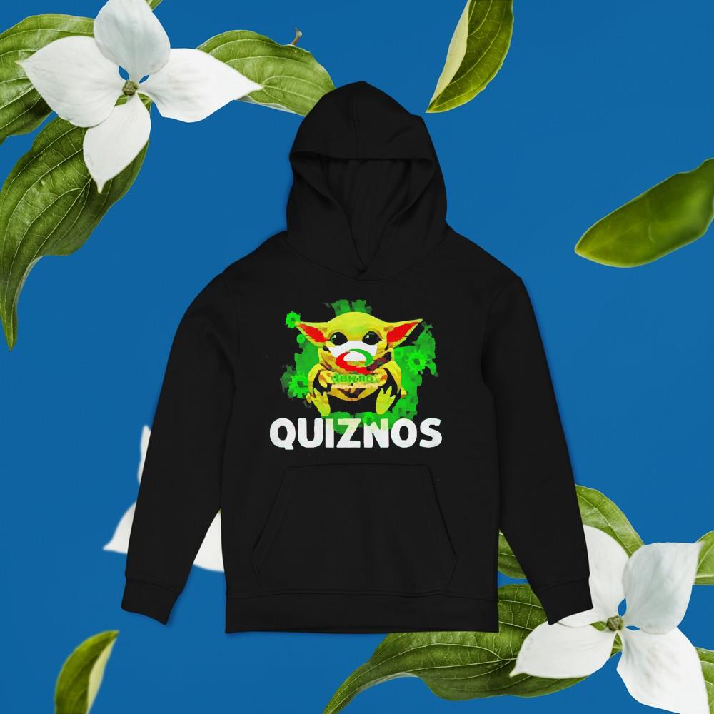 hh224 baby yoda mask quiznos logo corona virus shirt hoodie - Baby Yoda Mask Quiznos Logo Corona Virus Shirt