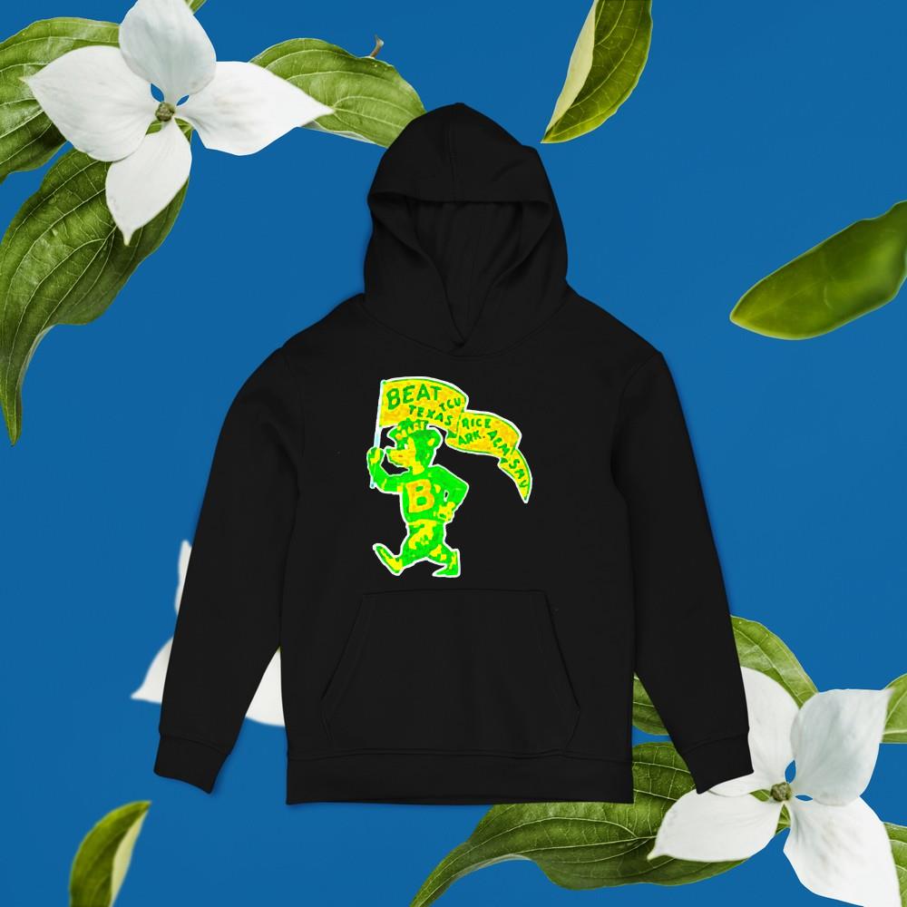 hh224 baylor bear face wearing cap carrying a rival banner shirt hoodie - Baylor Bear Face Wearing Cap Carrying A Rival Banner Shirt