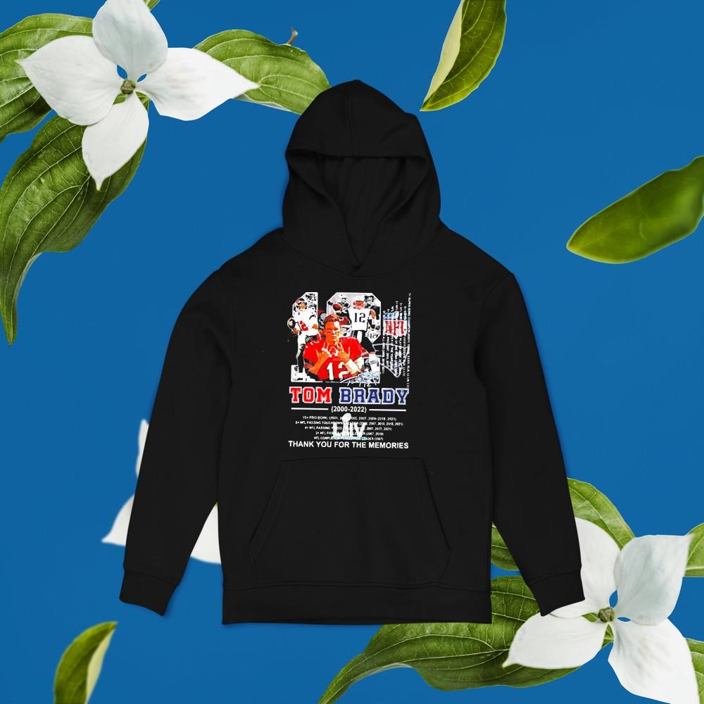 hh224 tom brady 2000 2022 thank you for the memories signatures shirt hoodie - Tom Brady 2000 2022 Thank You For The Memories signatures shirt