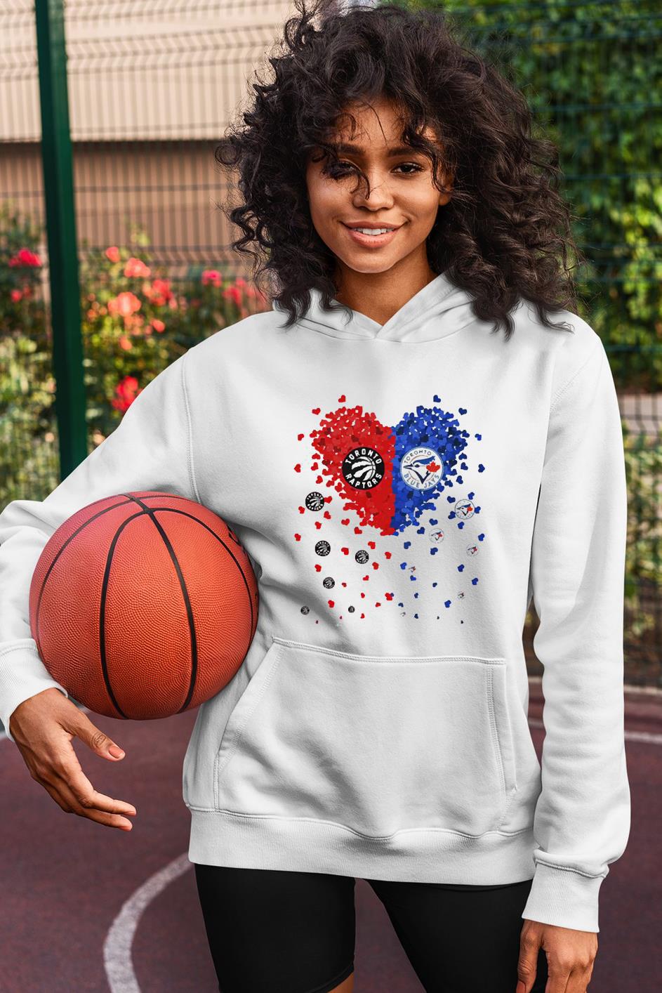 Toronto Raptors and Toronto Blue Jays heart shirt 1