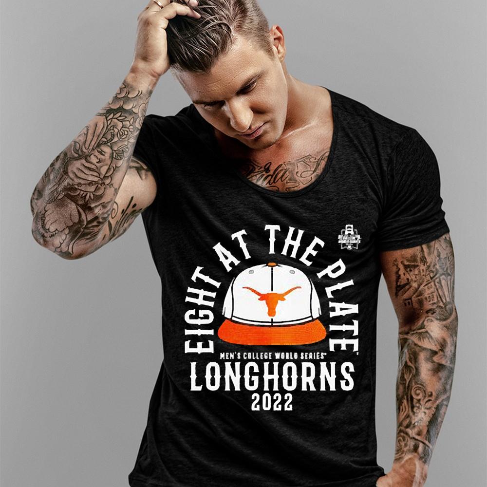 Eight At The Plate Men’s College World Series Texas Longhorns 2022 Shirt 2 Eight At The Plate Men’s College World Series Texas Longhorns 2022 Shirt 3