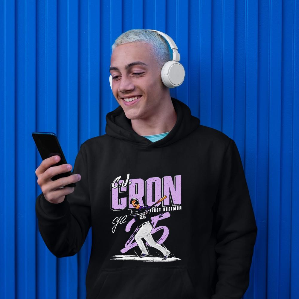 hh235 25 cj cron colorado rockies first baseman signature shirt hoodie - 25 C.J. Cron Colorado Rockies first baseman signature shirt