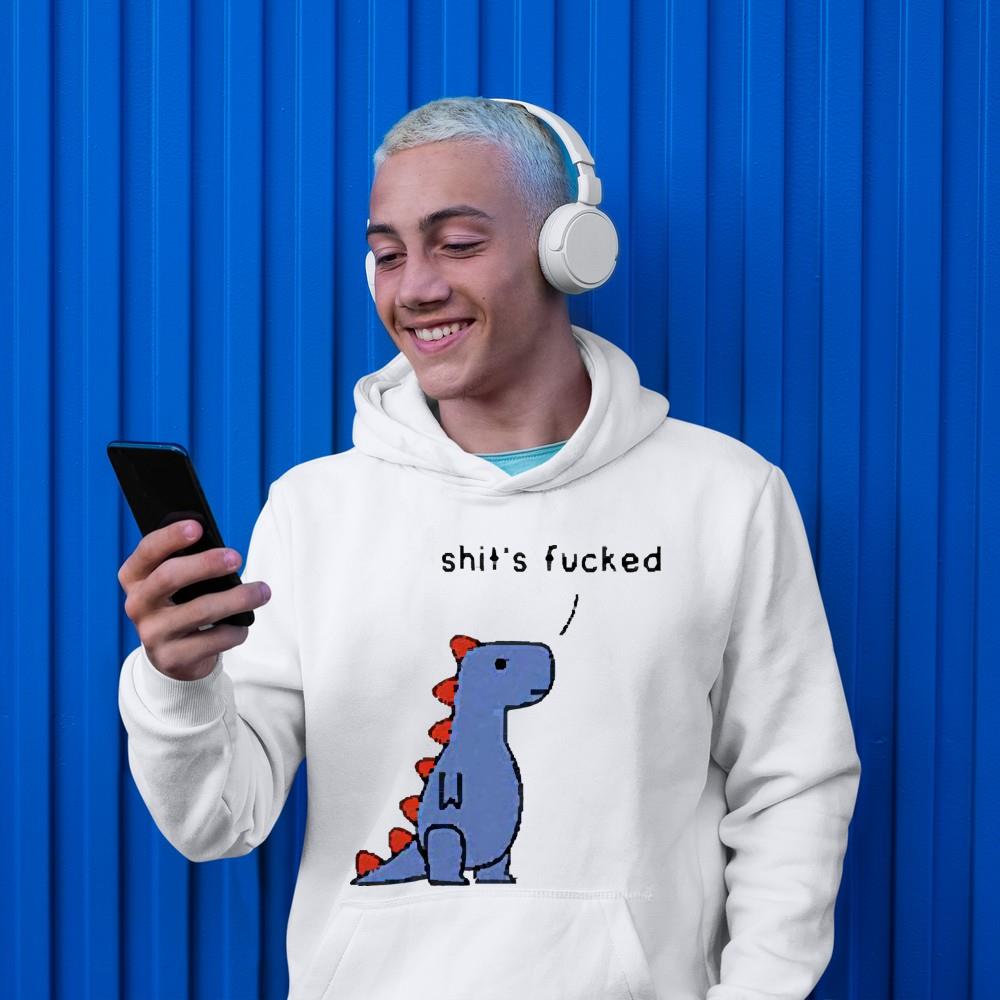 hh243 dinosaur shit s fucked shirt hoodie - Dinosaur shit’s fucked shirt