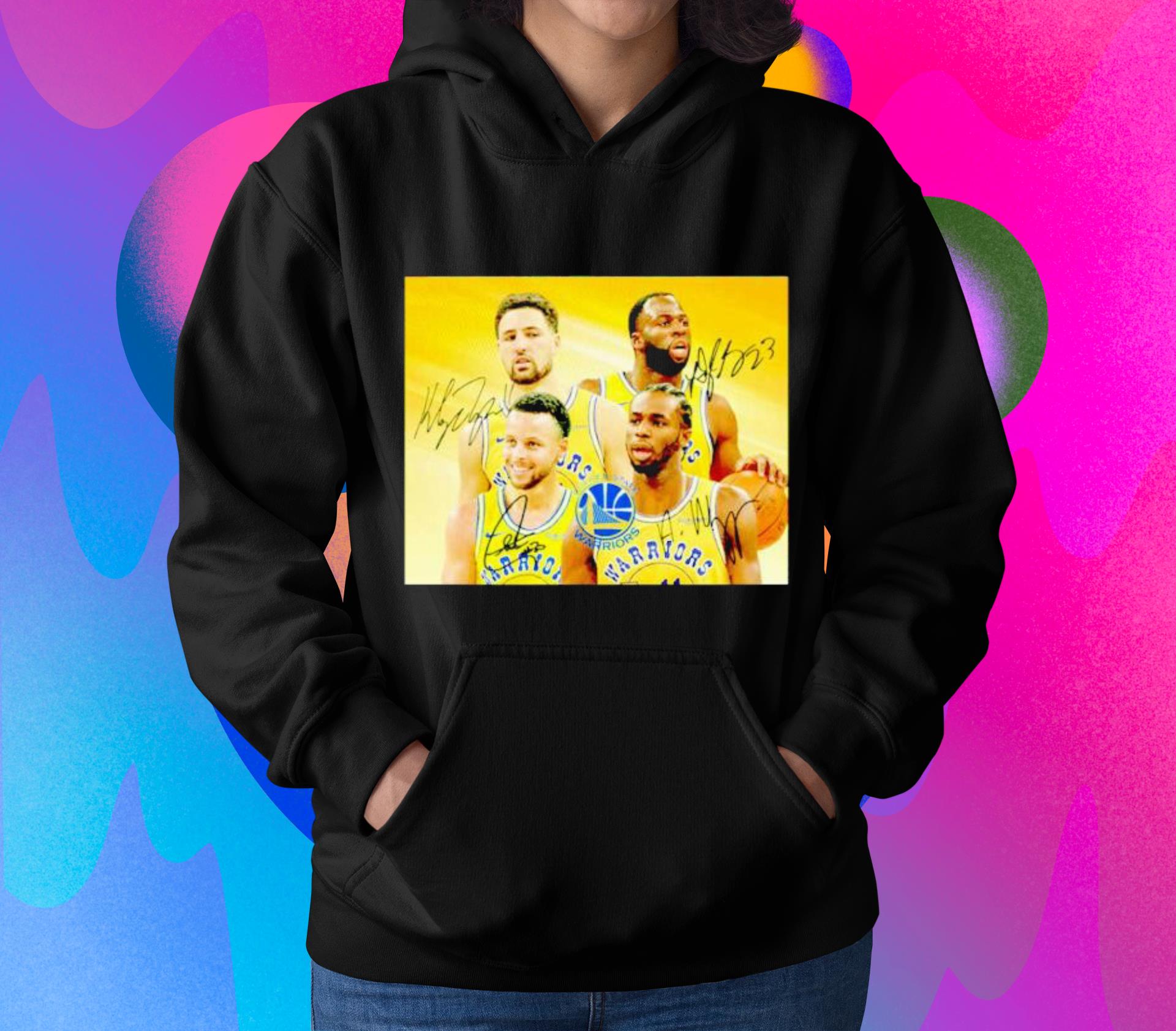 hh245 stephen curry klay thompson wiggens draymond golden state warriors signature shirt hoodie - Stephen Curry Klay Thompson Wiggens Draymond Golden State Warriors Signature shirt
