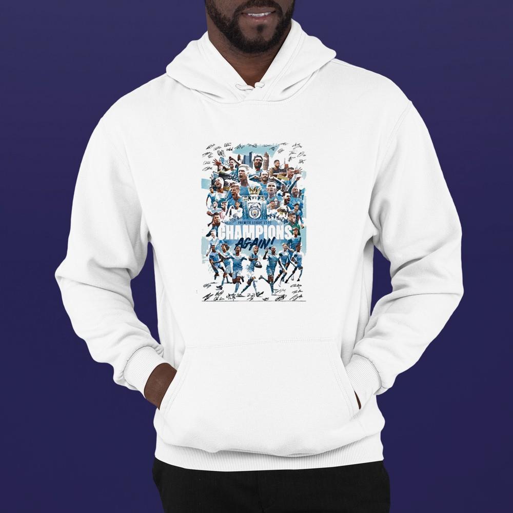 Manchester City Premier League 21 22 Champions again poster shirt 1 Greatfuldeadshirts News