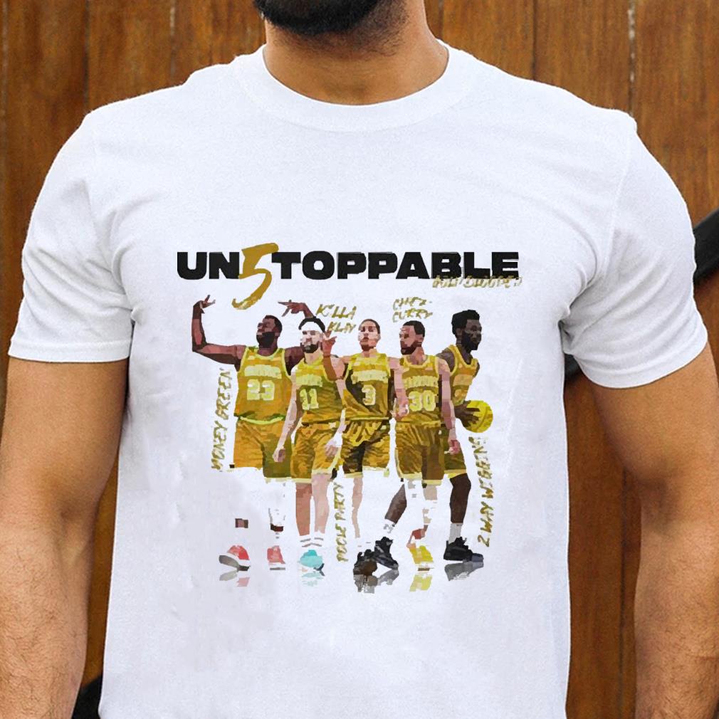 Golden State Warriors Unstoppable Gold Blooded signatures shirt 1
