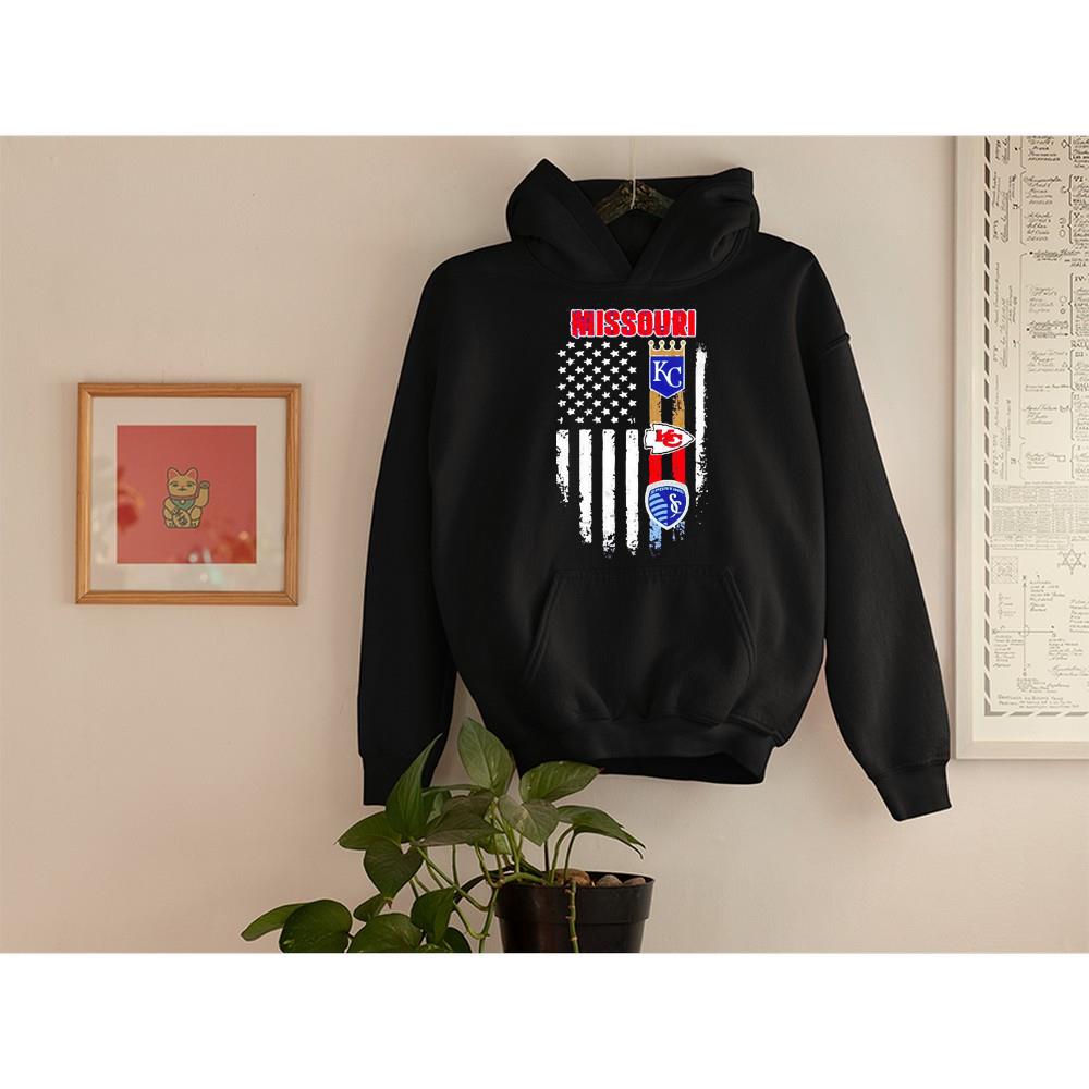 hh26 missouri american flag kansas city chiefs kansas city royals and kansas city sporting shirt hoodie - Missouri American Flag Kansas city Chiefs Kansas City Royals and Kansas City Sporting shirt