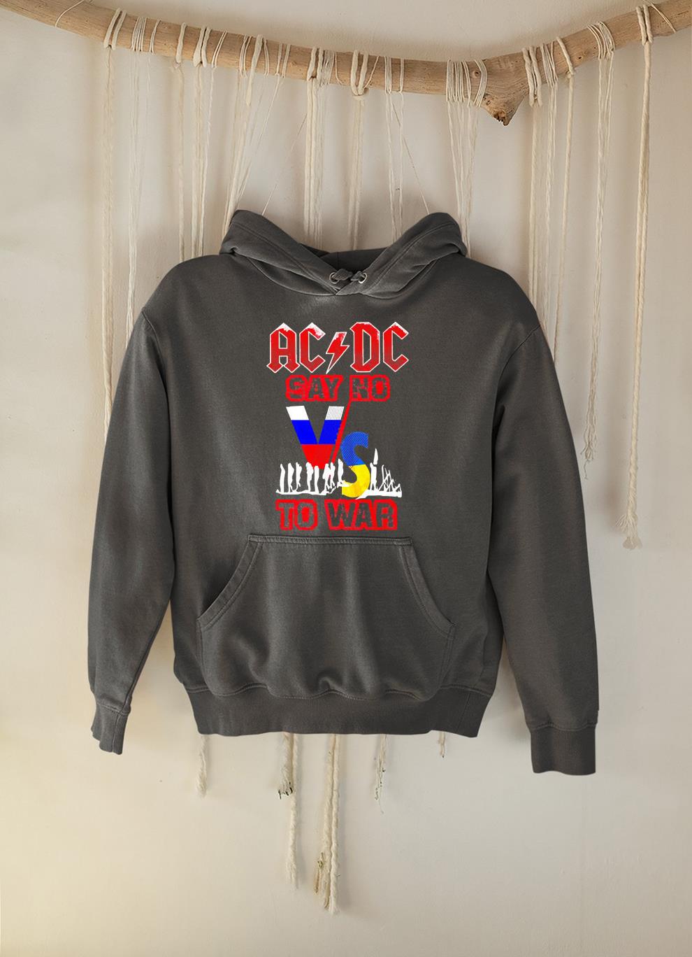 ACDC rock and roll band say no vs to War shirt 1 Thebeatlestshirt News