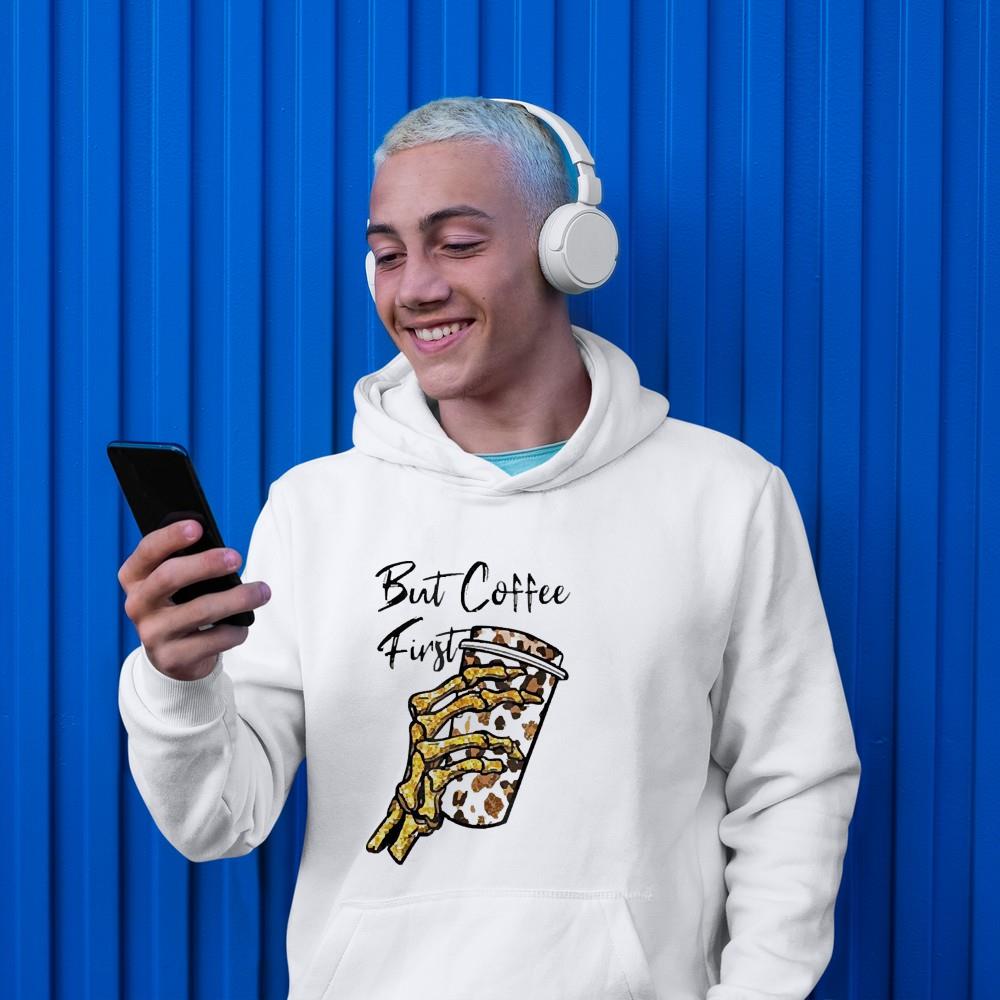 hh275 but first coffee skeleton leopard coffee shirt hoodie - But First Coffee Skeleton Leopard Coffee Shirt