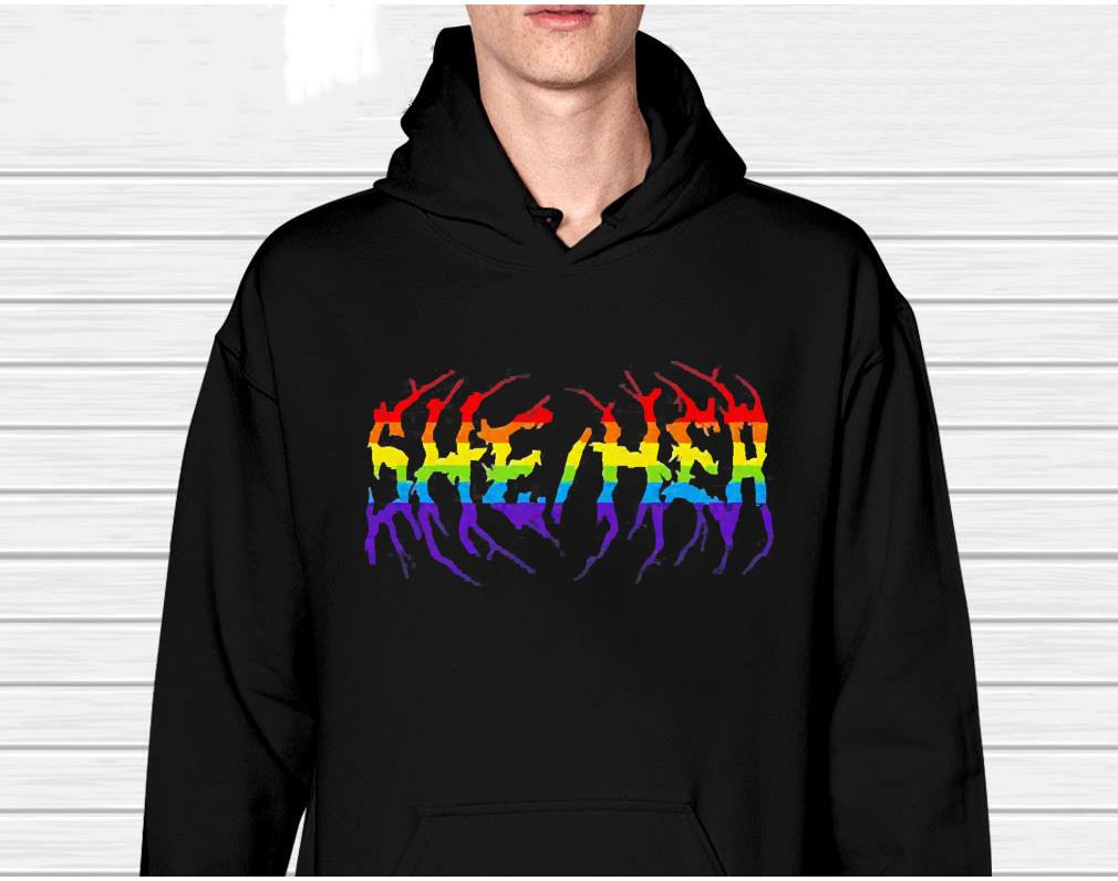 She Her Rainbow Metal Shirt