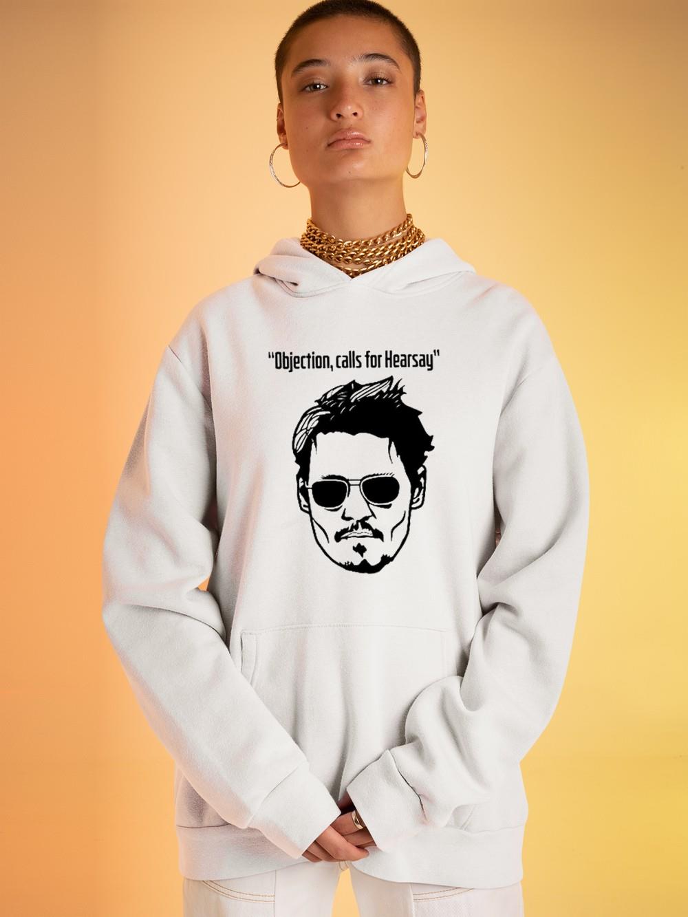 hh284 justice for johnny depp objection calls hearsay shirt hoodie - Justice For Johnny Depp Objection Calls Hearsay Shirt