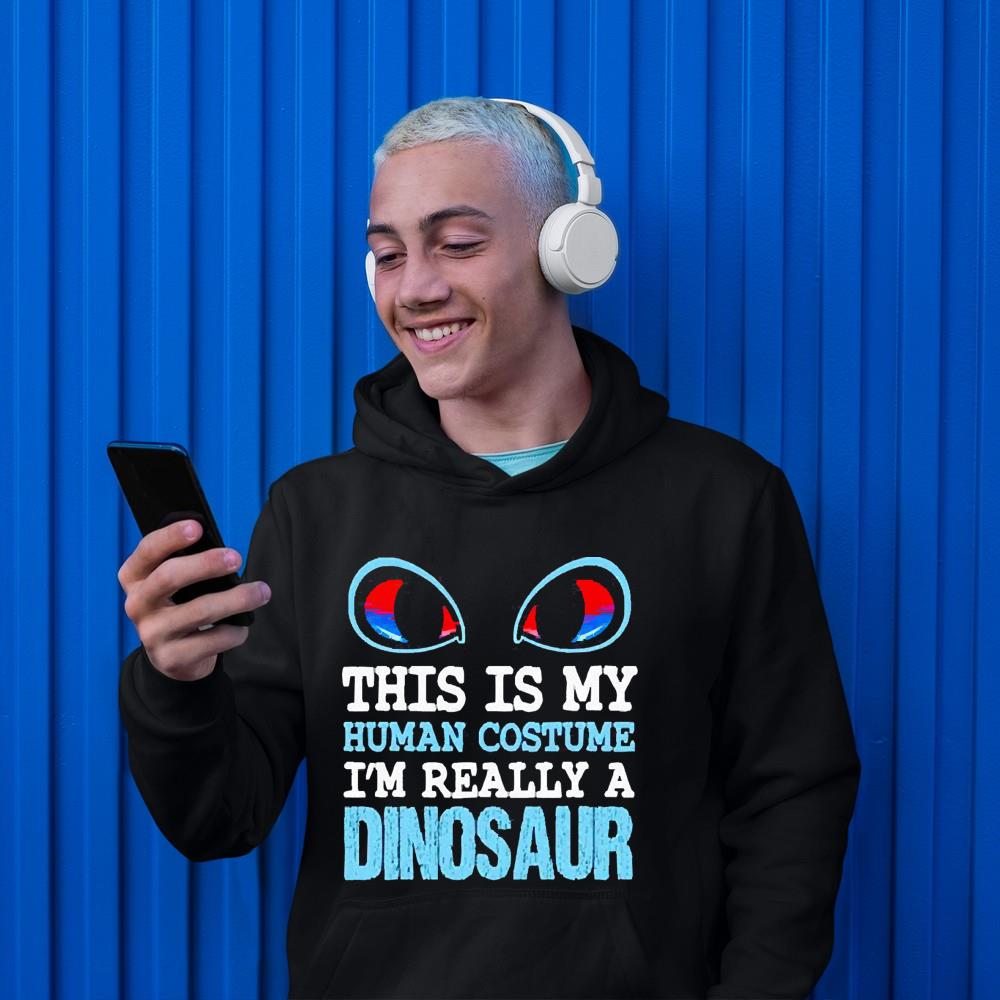 This is my human costume i’m really a dinosaur shirt