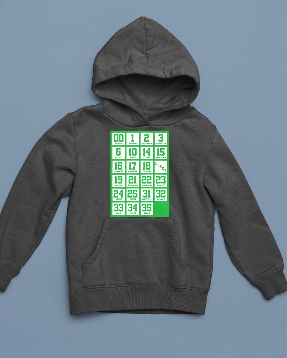 hh305 retired numbers boston celtics shirt hoodie - Retired Numbers Boston Celtics Shirt