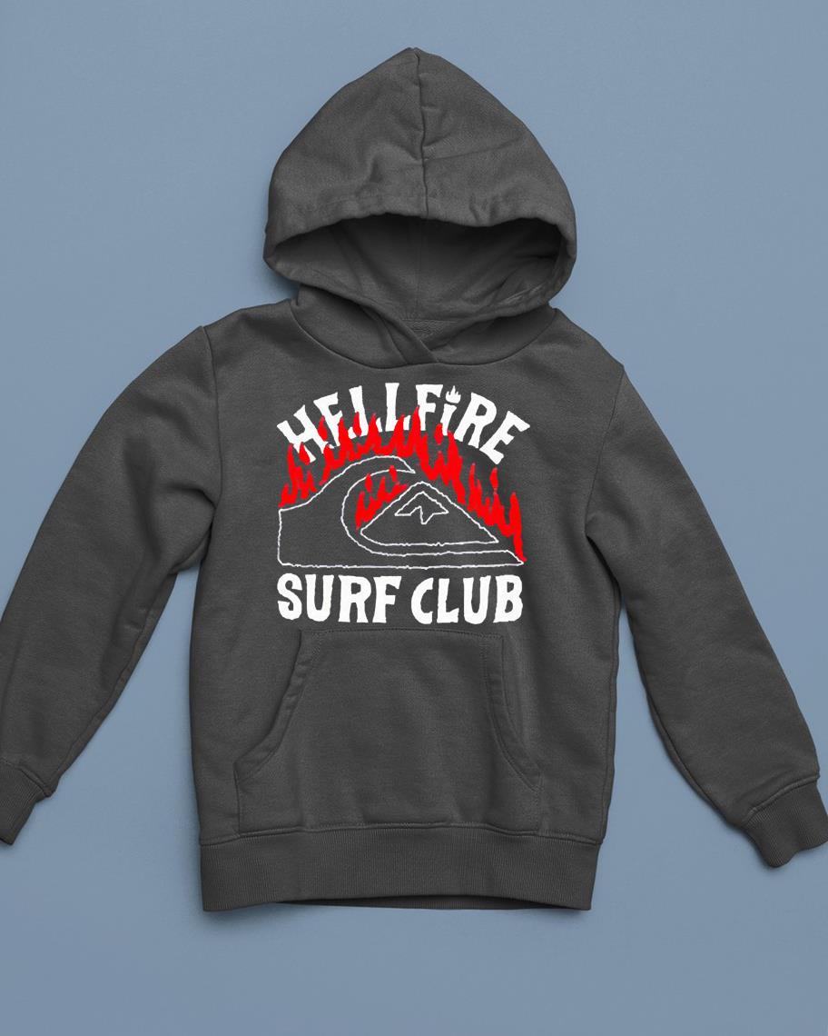 hh305 stranger things x quiksilver hell fire surf club shirt hoodie - Stranger Things X Quiksilver Hell Fire Surf Club shirt