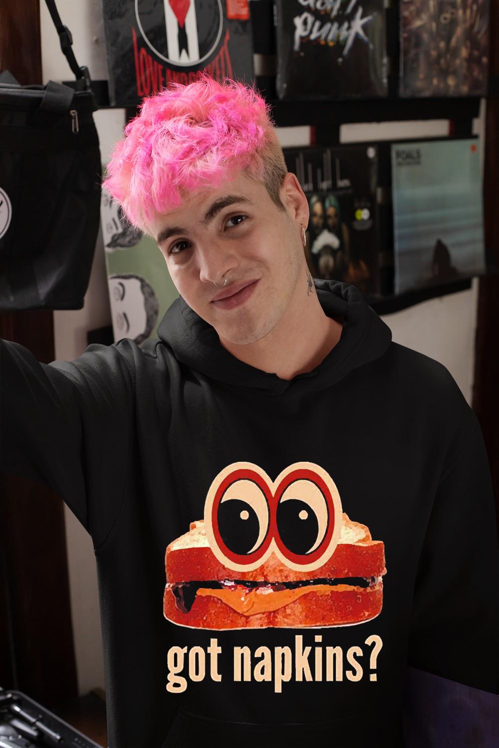 Got Napkins Peanut Butter And Jelly Sandwich Face With Eyes Shirt 1