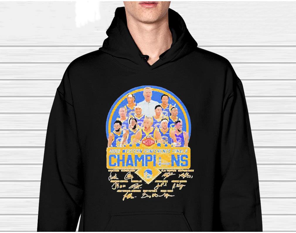 hh36 2022 western conference finals champions golden state warriors nba signatures shirt hoodie - 2022 western conference finals champions golden state warriors NBA signatures shirt