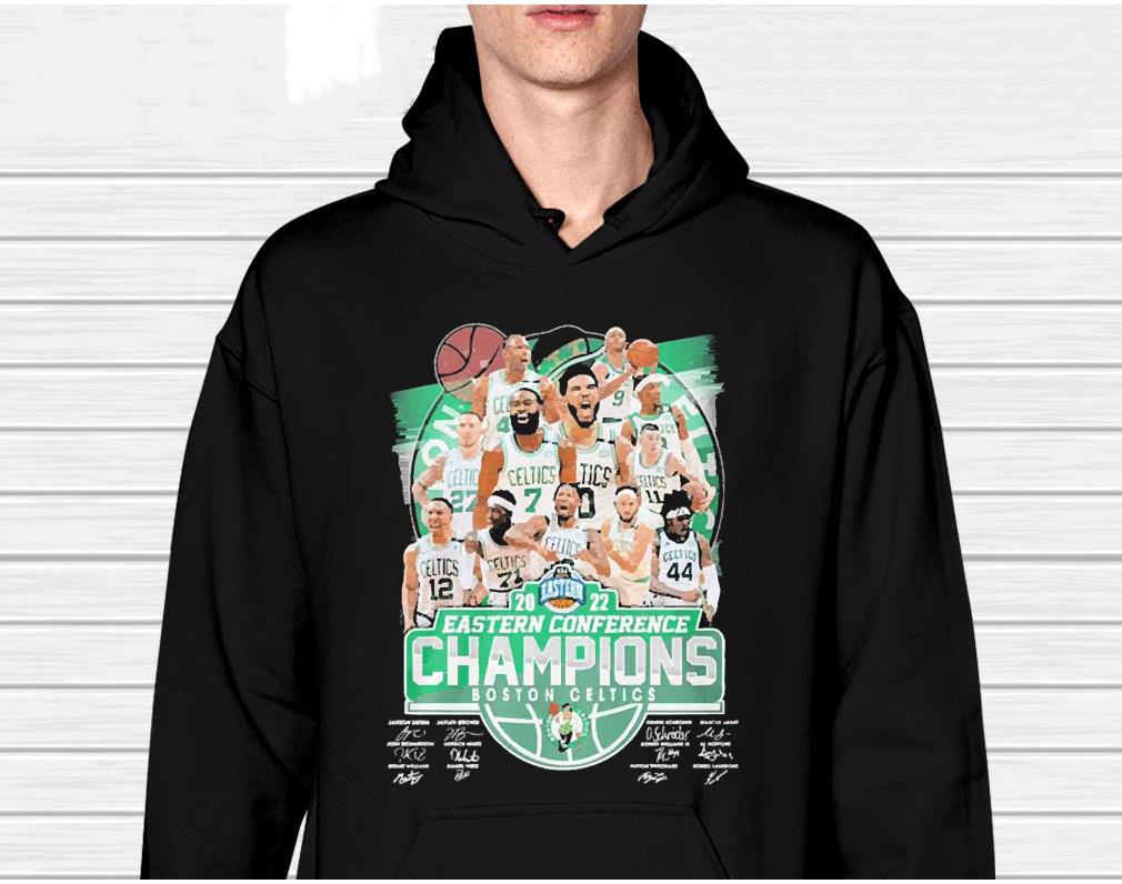 Boston Celtics 2022 Eastern Conference Champions Signatures Shirt 1