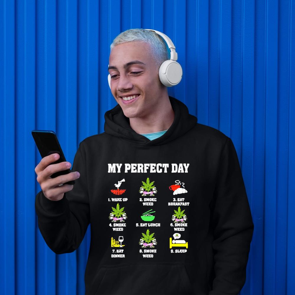 9 Things my perfect day smoke weed shirt 1 Thebeatlestshirt News