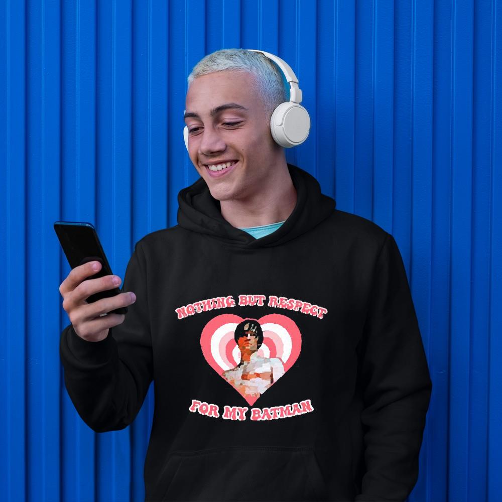 hh44 nothing but respect for my batman shirt hoodie - Nothing but respect for my Batman shirt
