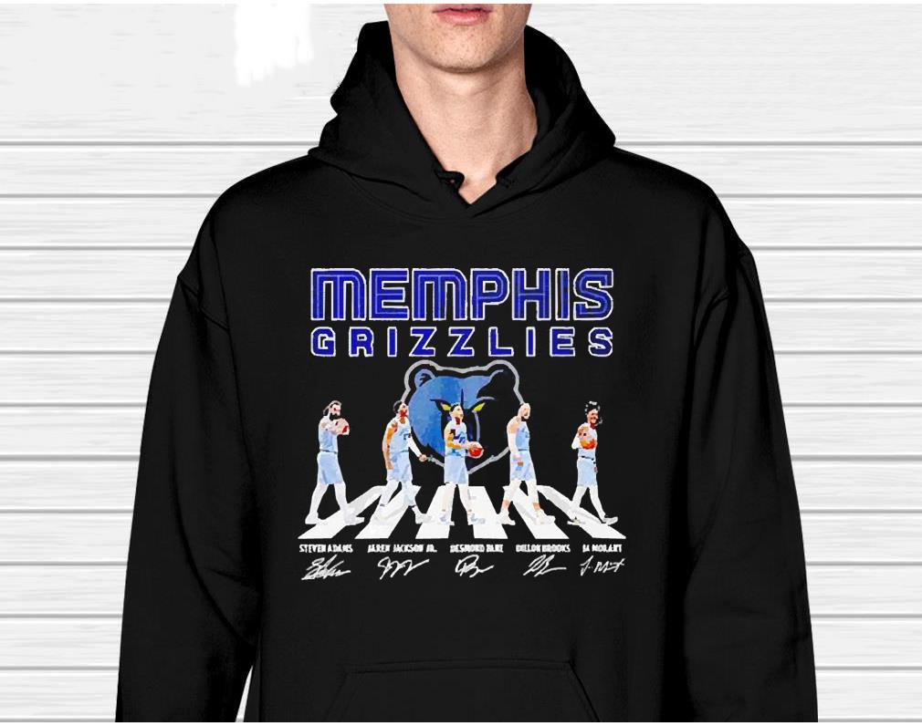 Memphis Grizzlies Abbey Road Signatures Shirt 1 TEACHERHEROSHIRT NEWS