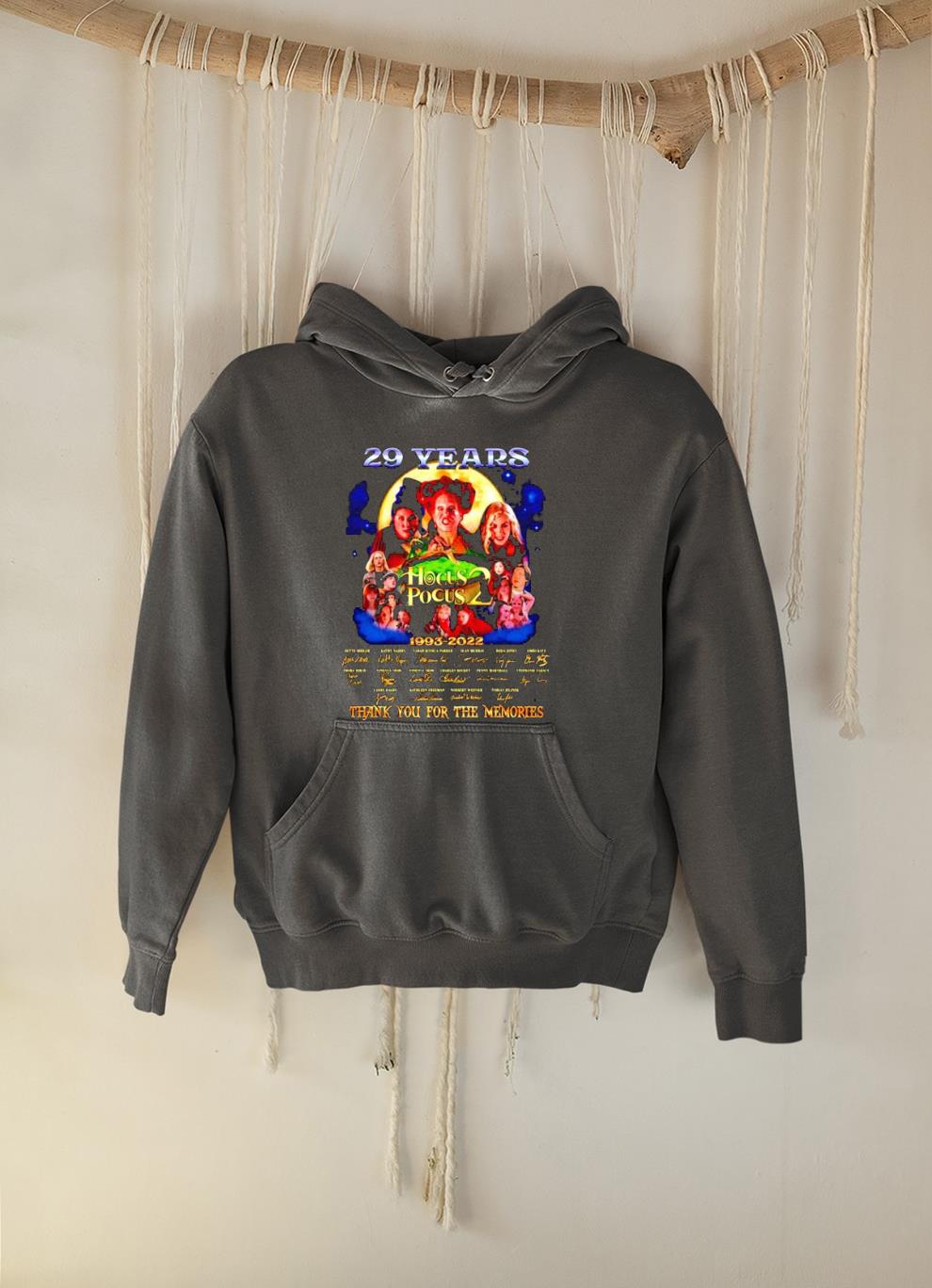 Hocus Pocus 29 Years Anniversary Memories Halloween signatures shirt