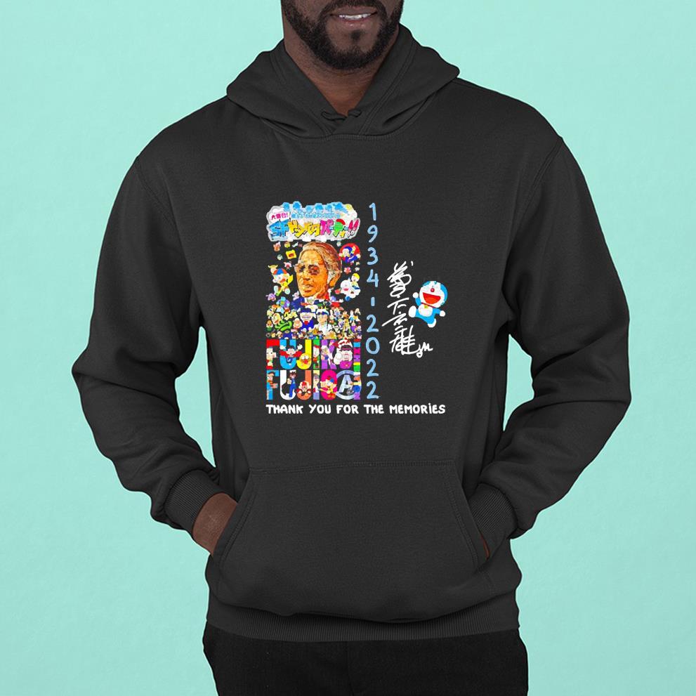 hh55 fujiko f fujio 19342022 signature thank you for the memories shirt hoodie - Fujiko F. Fujio 1934-2022 Signature Thank You For The Memories Shirt