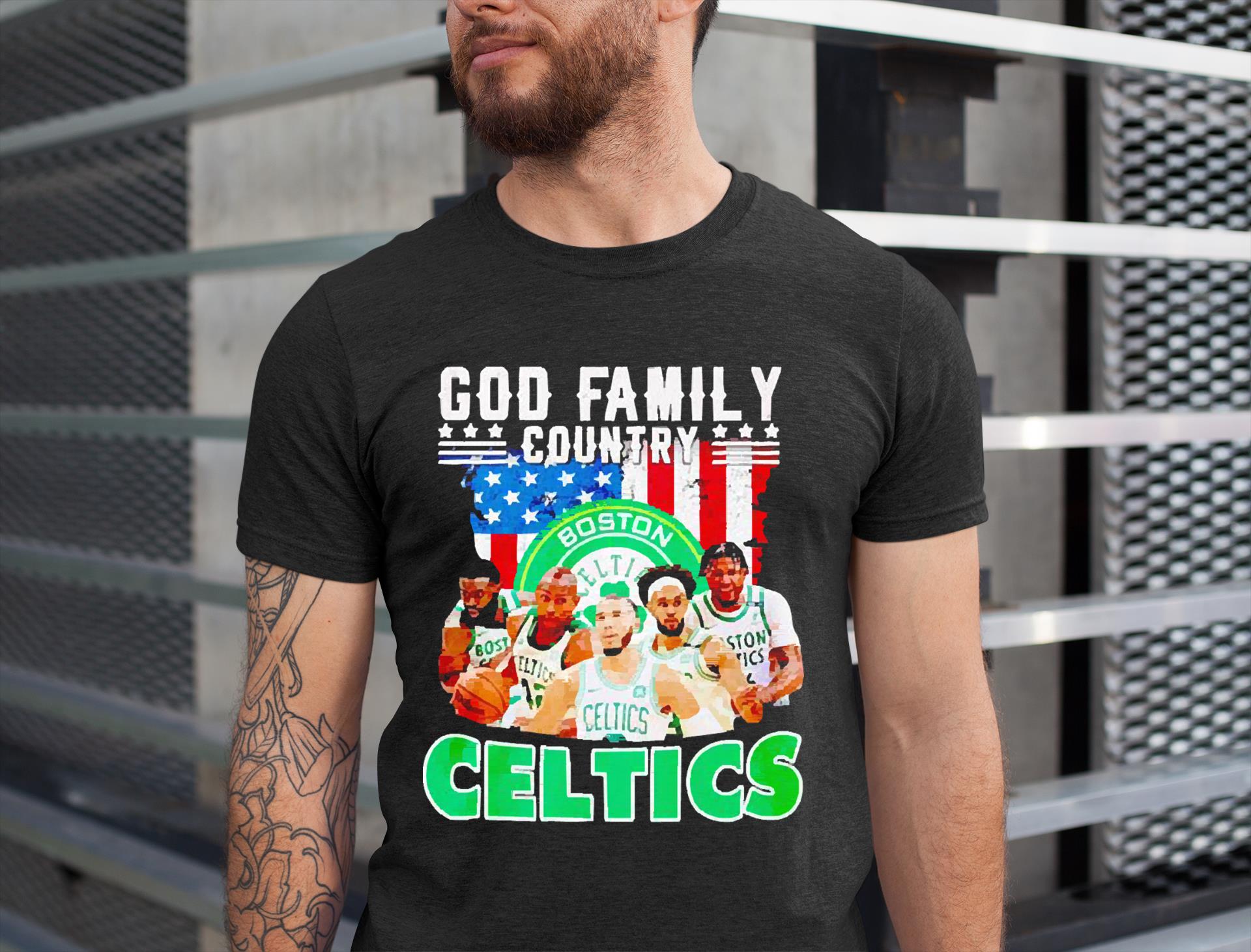 God family country Boston Celtics shirt