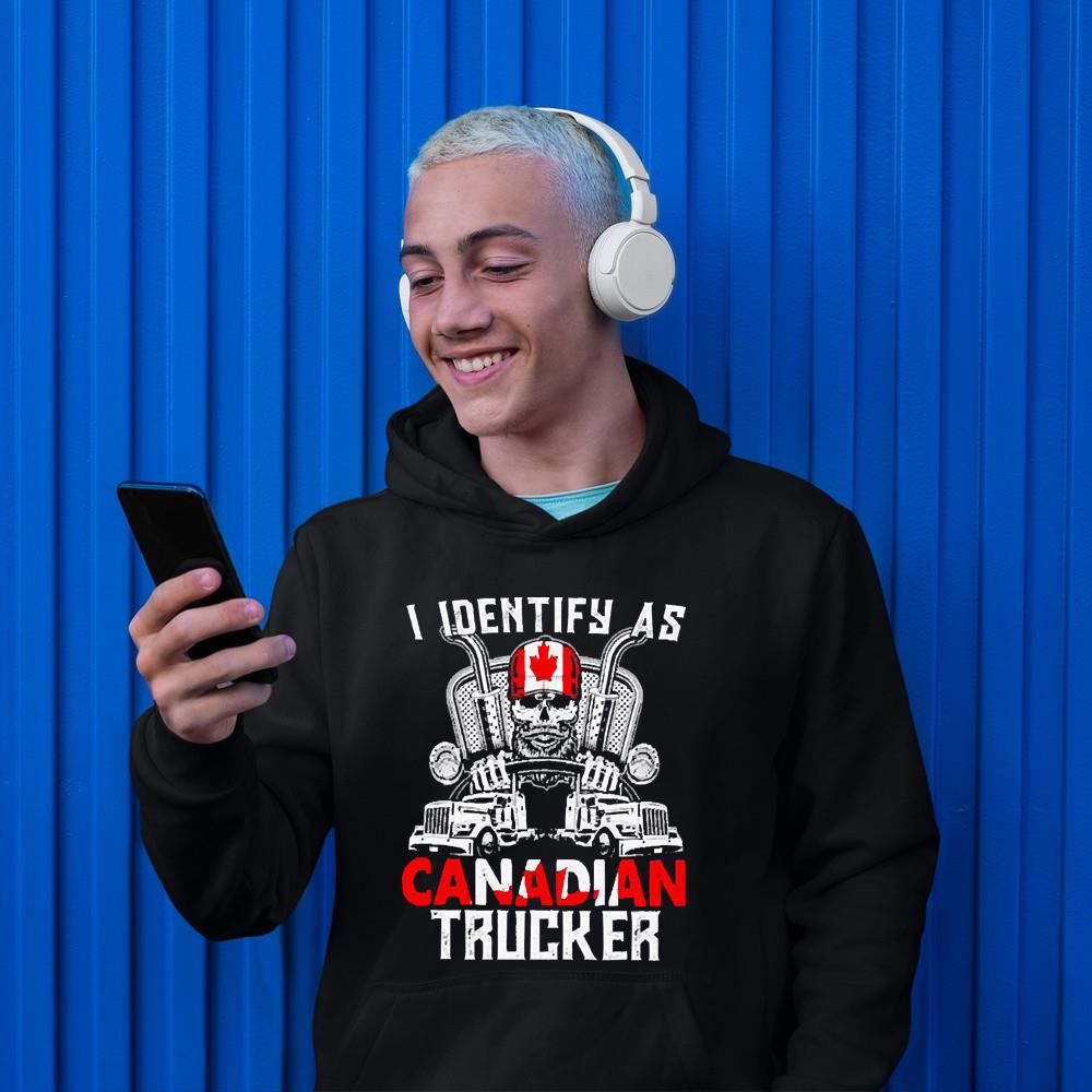 I Identify As A Canadian Trucker Freedom Convoy 2022 Trucker Shirt 1 nurseteeshirt News
