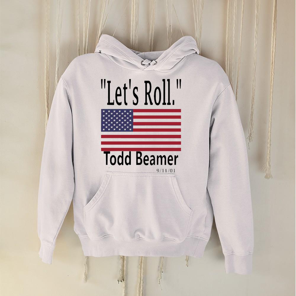 hh66 men s let s roll todd beamer american flag shirt hoodie - Men’s Let’s roll Todd Beamer American flag shirt