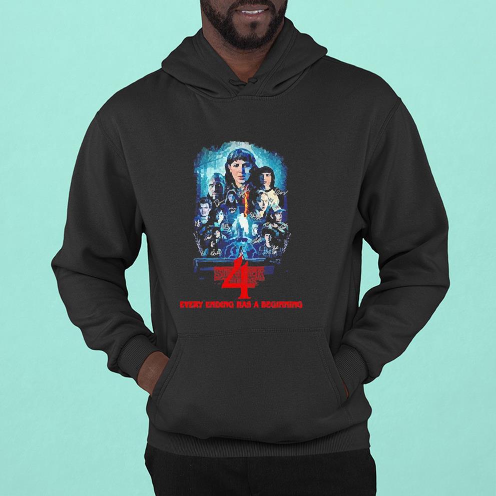 Stranger Things 4 Every Ending Has A Beginning Signatures Shirt 1