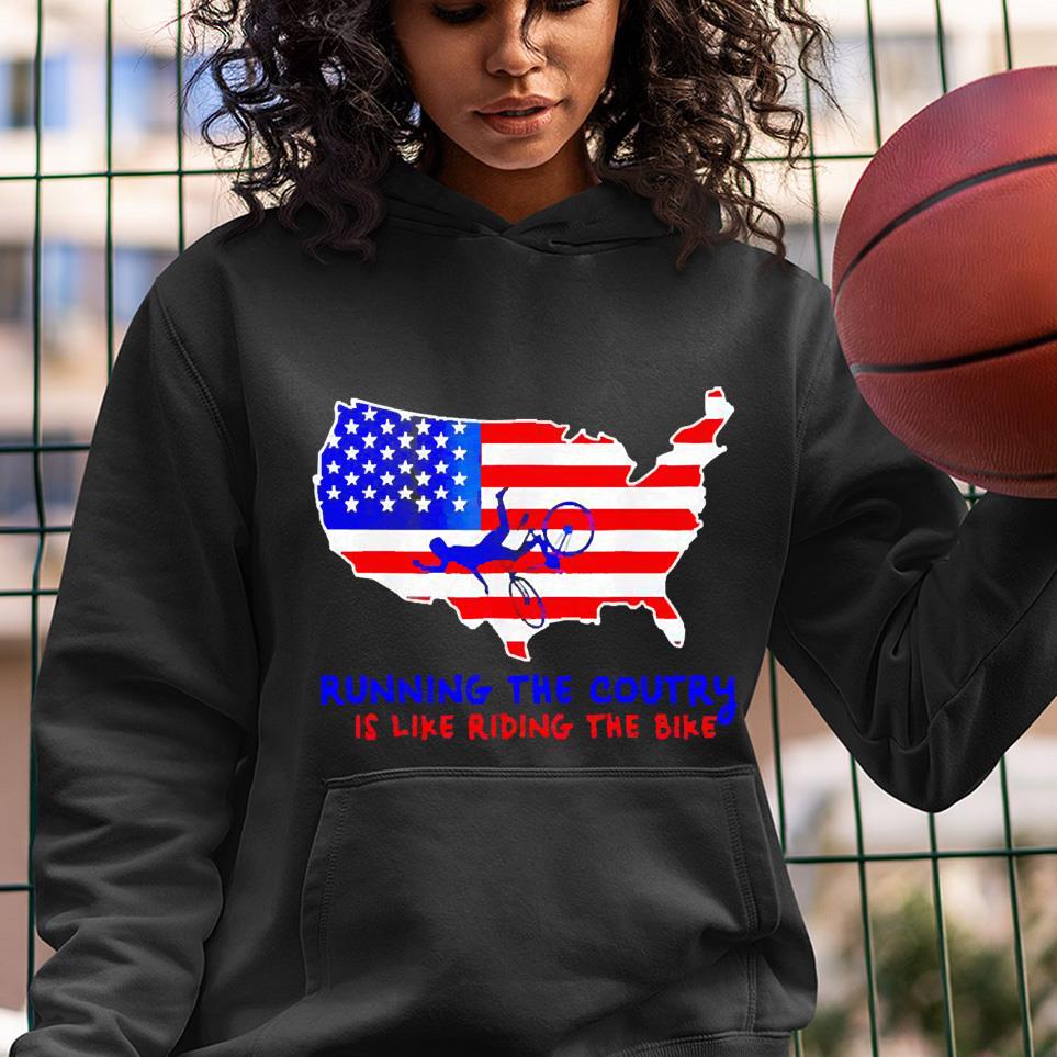 Running The Country Is Like Riding A Bike US Flag Biden shirt