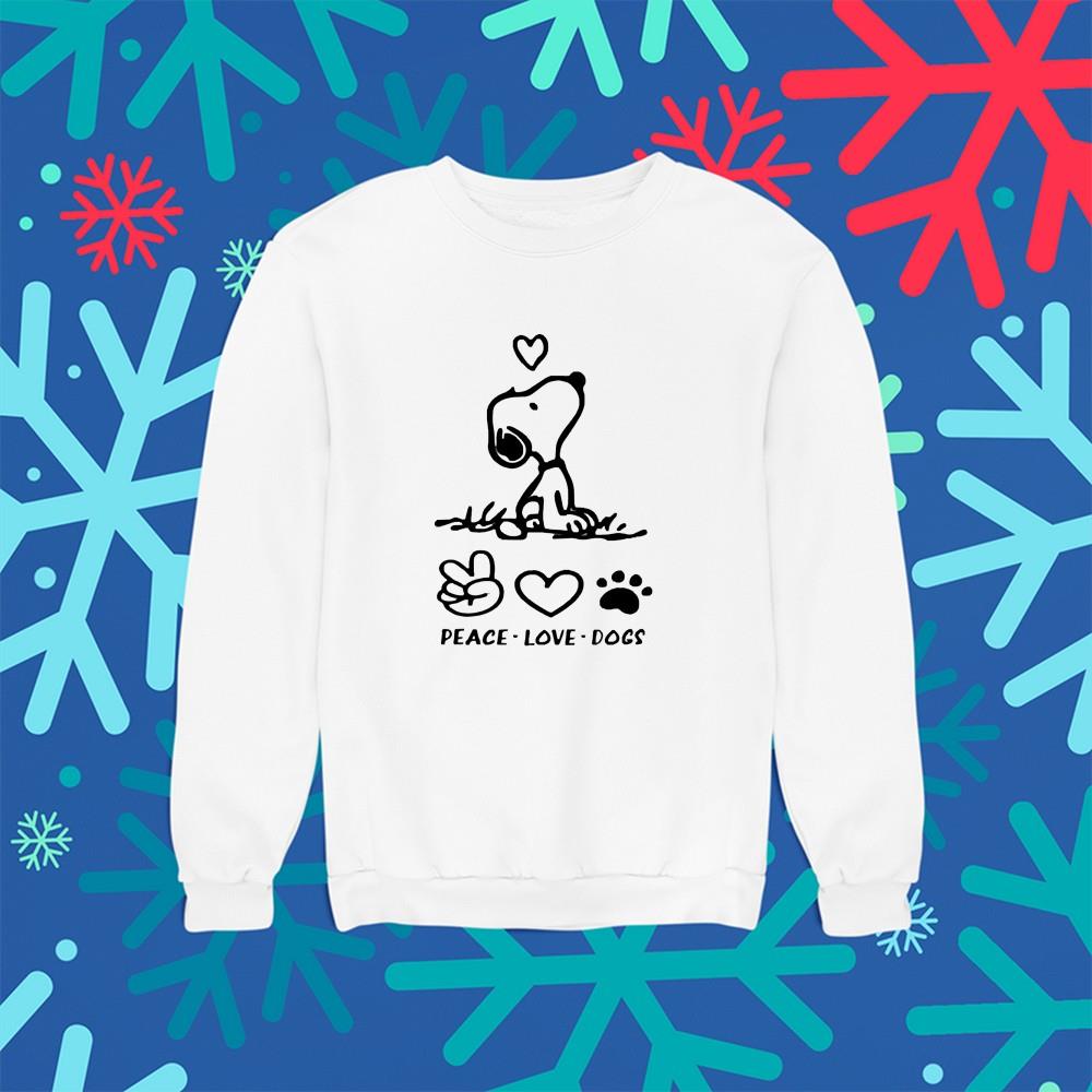 Snoopy peace love dogs shirt