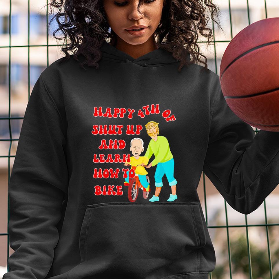Trump Teaching Biden To Bike Happy 4Th Of July shirt