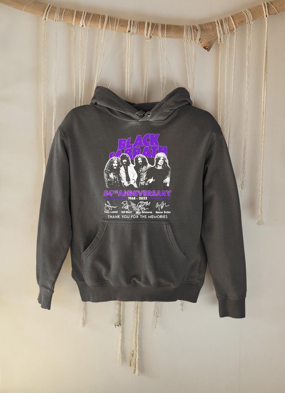 Black Sabbath 54th Anniversary 1968 2022 Thank You For The Memories Signature Shirt 1