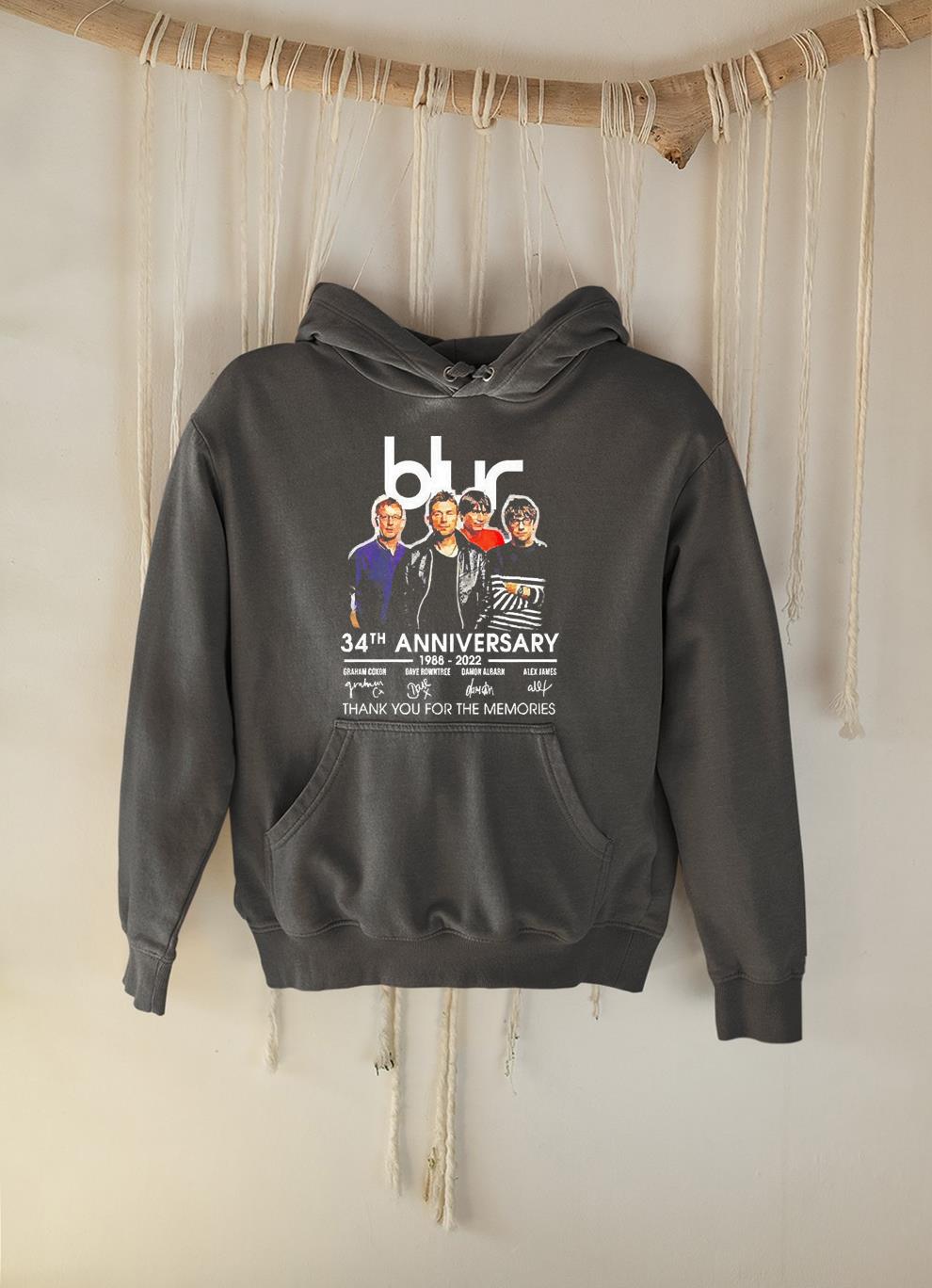 Blur 34th Anniversary 1988 2022 Thank You For The Memories Signature Shirt 1 nurseteeshirt News