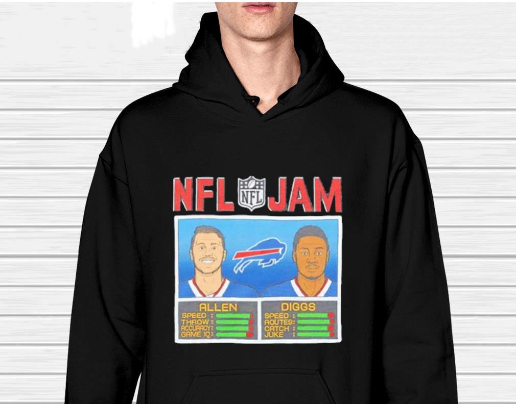 Nfl Jam Bills Allen And Diggs Retro Buffalo Bills Shirt
