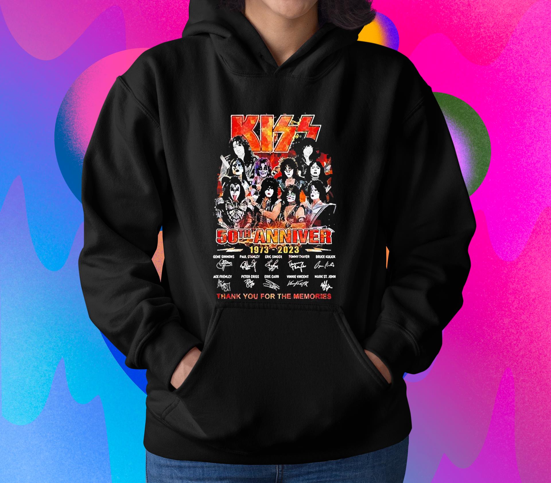 Kiss 50th Anniver 1973 2023 Thank You For The Memories Shirt 1 TEACHERHEROSHIRT NEWS