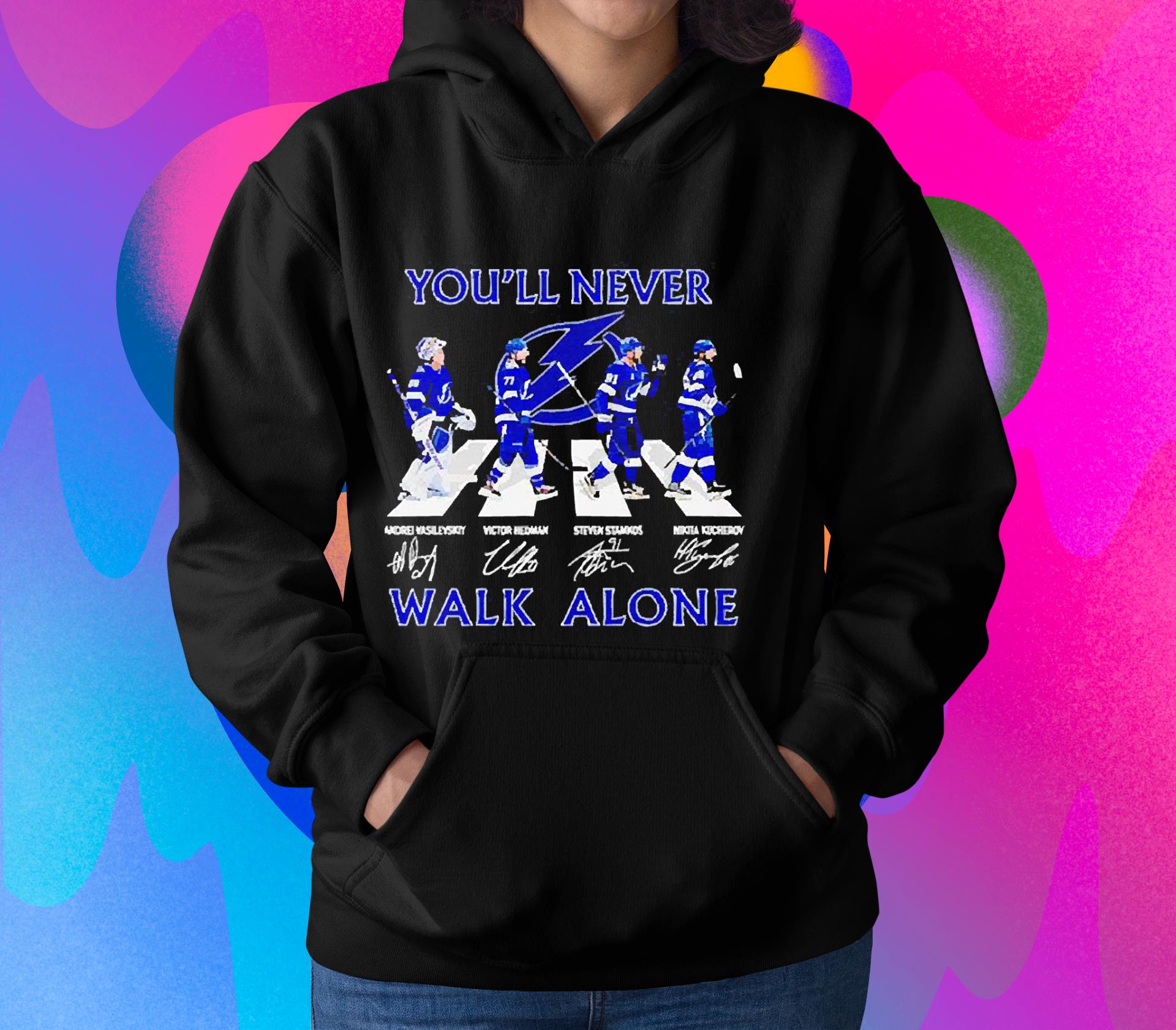 Tampa Bay Lightning Abbey Road You’ll Never Walk Alone Signatures Shirt 1