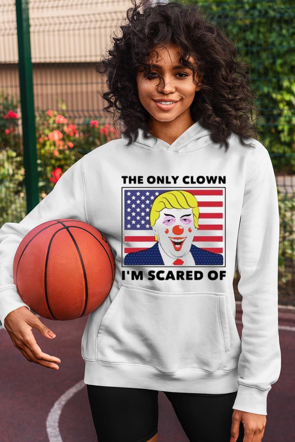 Trump the only clown I’m scared of US flag shirt