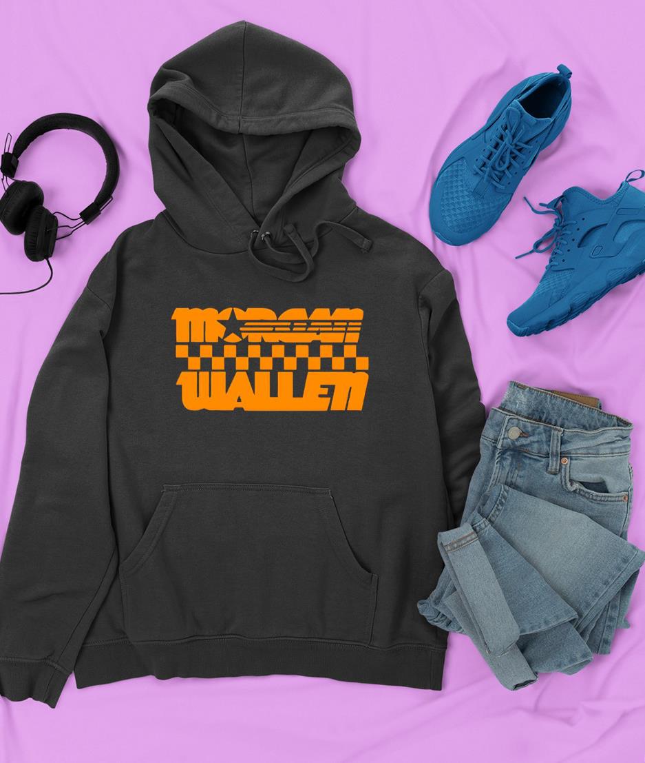 Morgan Wallen orange checkerboard shirt 1