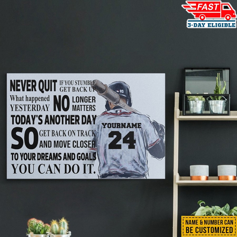 Personalized Never Quit You Can Do It Canvas 3