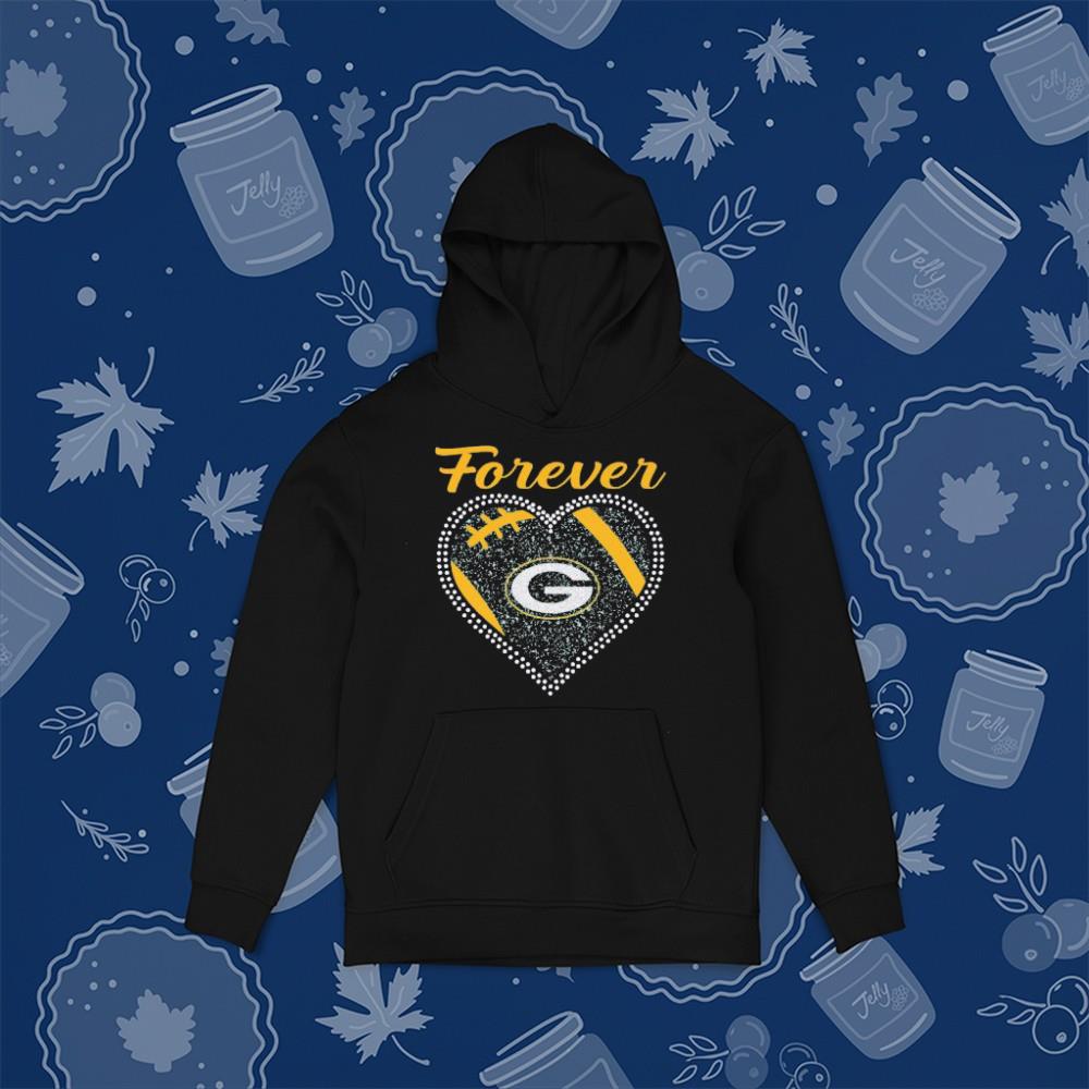 hue1001 green bay packers forever heart diamond shirt hoodie - Green Bay Packers Forever Heart Diamond Shirt