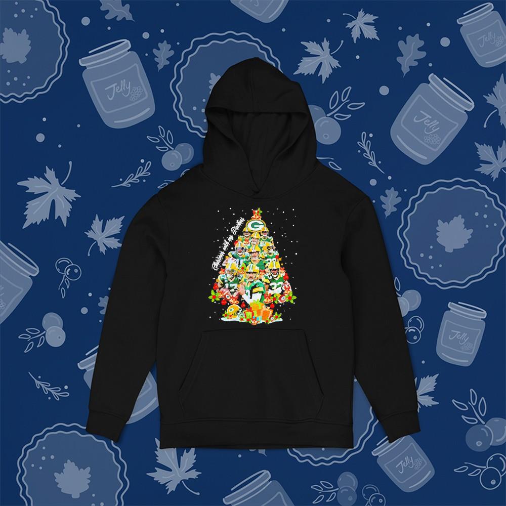 hue1002 christmas with my green bay packers xmas tree shirt hoodie - Christmas With My Green Bay Packers Xmas Tree Shirt