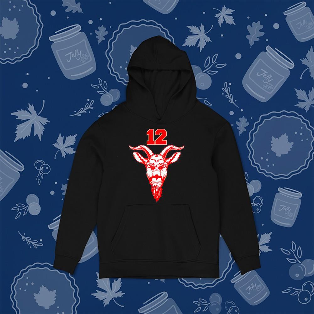 hue1002 tampa bay buccaneers goat 12 american football shirt hoodie - Tampa Bay Buccaneers Goat 12 American football shirt