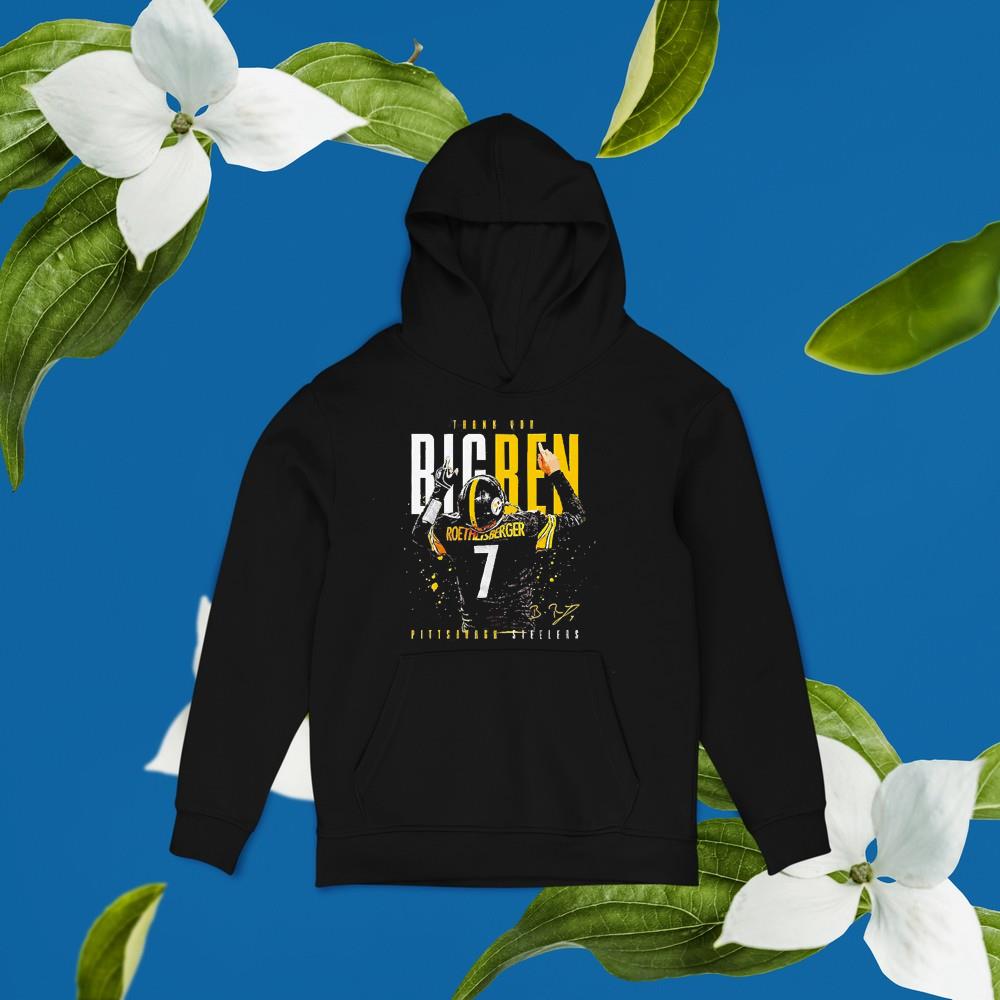 hue1003 pittsburgh steelers ben roethlisberger thank you big ben signature shirt hoodie - Pittsburgh Steelers Ben Roethlisberger thank you Big Ben signature shirt