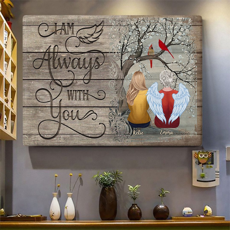 Personalized Wrapped Canvas Family I Am Always With You 1