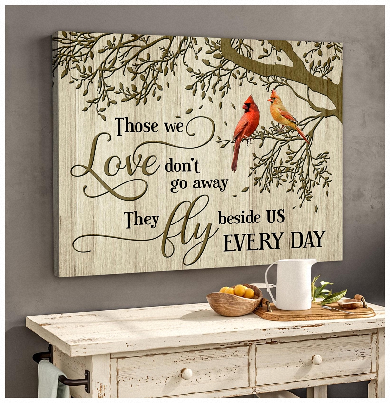 ZALOOO Those We Love Cardinal Wall Art Canvas 1