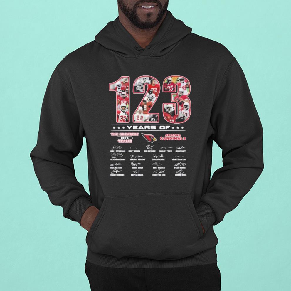 123 Years of The Greatest NFL Teams Arizona Cardinals Signatures Shirt 1 Clothing, Ncovtee News