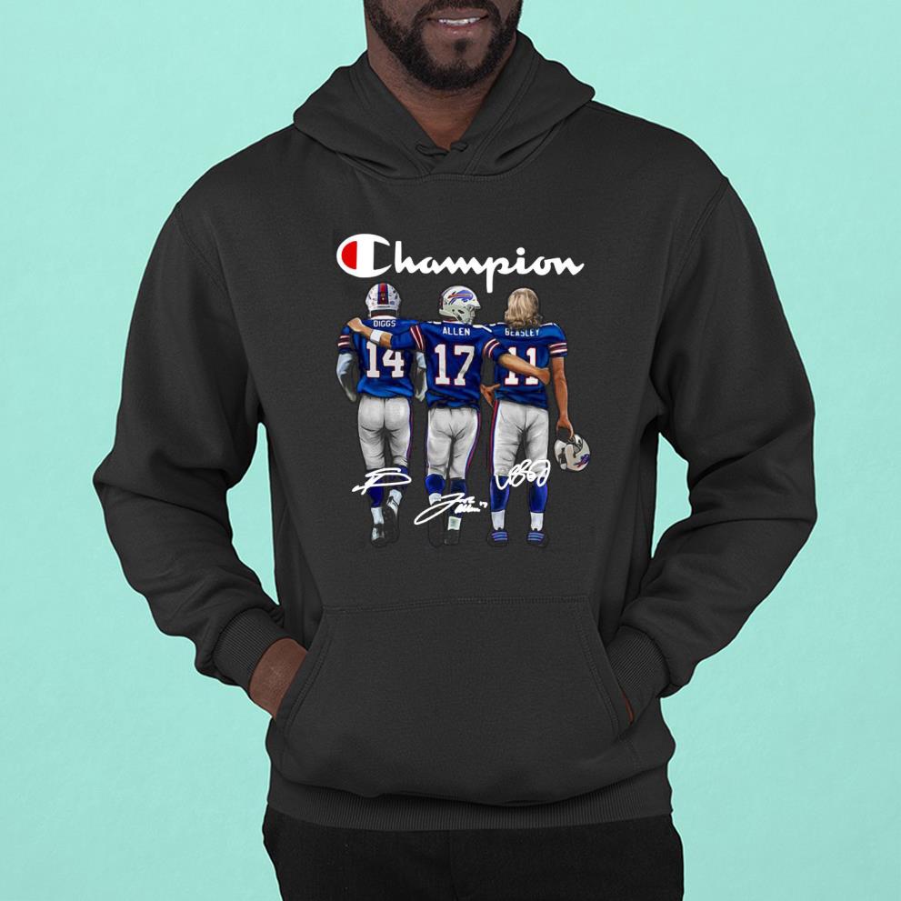 hue1101 buffalo bills champion diggs allen beasley signatures shirt hoodie - Buffalo Bills Champion Diggs Allen Beasley Signatures Shirt
